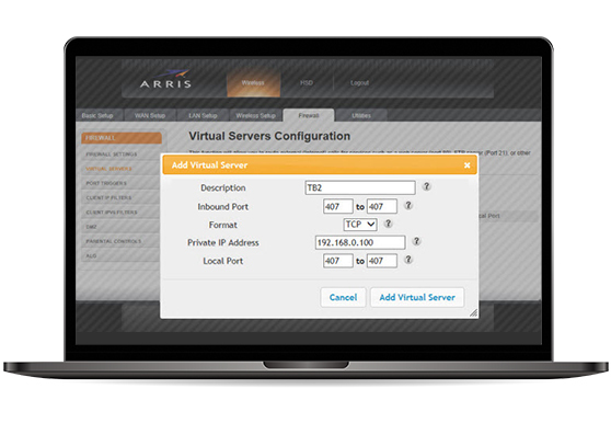 Arris Router Port Forwarding